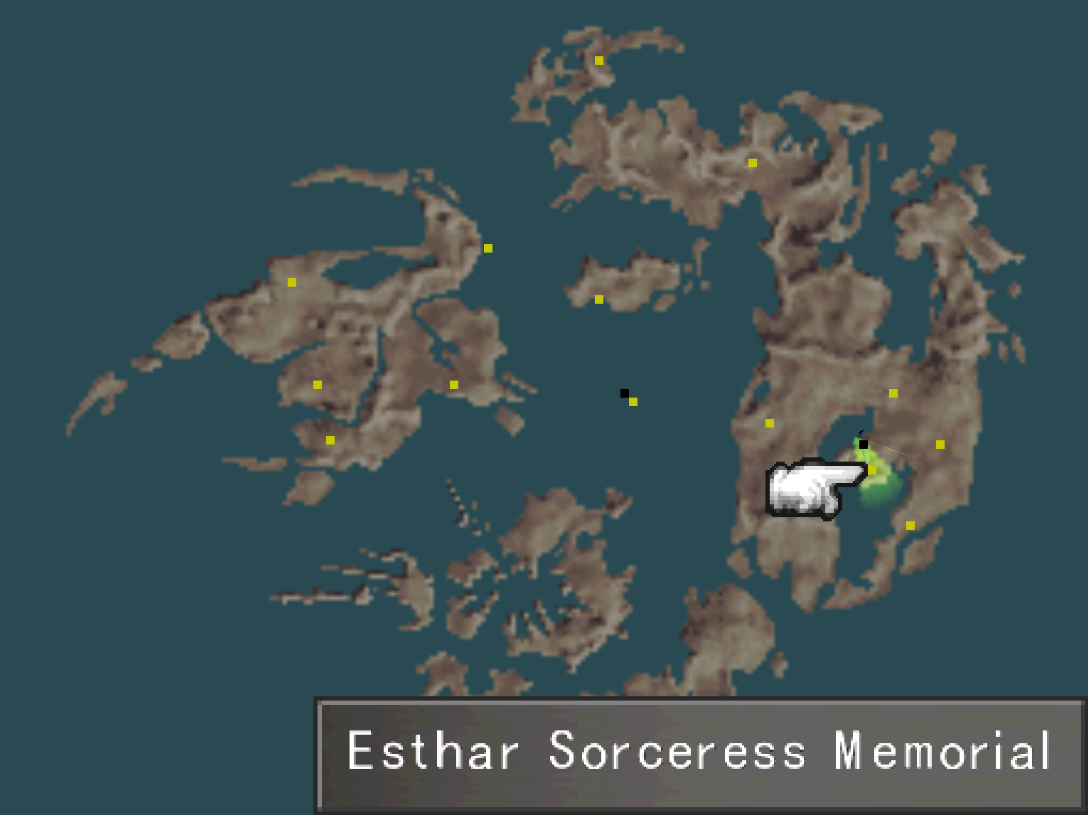 Sorceress Memorial Map Location